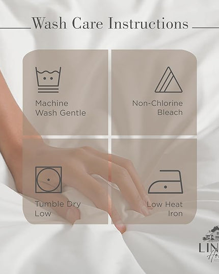 100% Cotton Percale Sheets Twin XL Size, Taupe, Deep Pocket, 4 Pieces Sheet Set - 1 Flat, 1 Deep Pocket Fitted Sheet and 2 Pillowcases, Crisp Cool and Strong Bed Linen - LeafyLoom