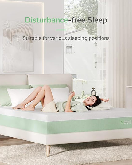 Novilla Mattress Twin Size,12 Inch Gel Memory Foam Mattress in a Box for Cool Night & Motion Isolation,Medium Firm Feel Bed Mattress,Bliss - LeafyLoom