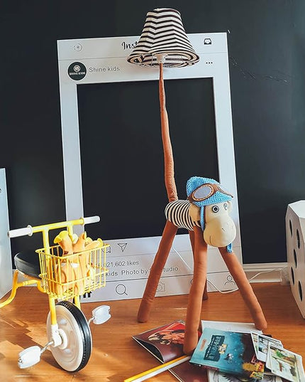 Floor Lamp by Cozylight, Brown Monkey Design 50 Inch Modern Floor Lamp for Bedroom, Hand-Stitched Toy Standing Lamp for Living Room, Kids Floor lamp Come with an LED Bulb - LeafyLoom