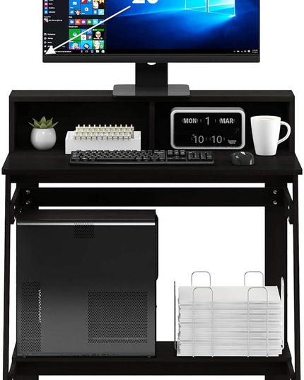Furinno Simplistic a Frame Computer Desk, Espresso - LeafyLoom