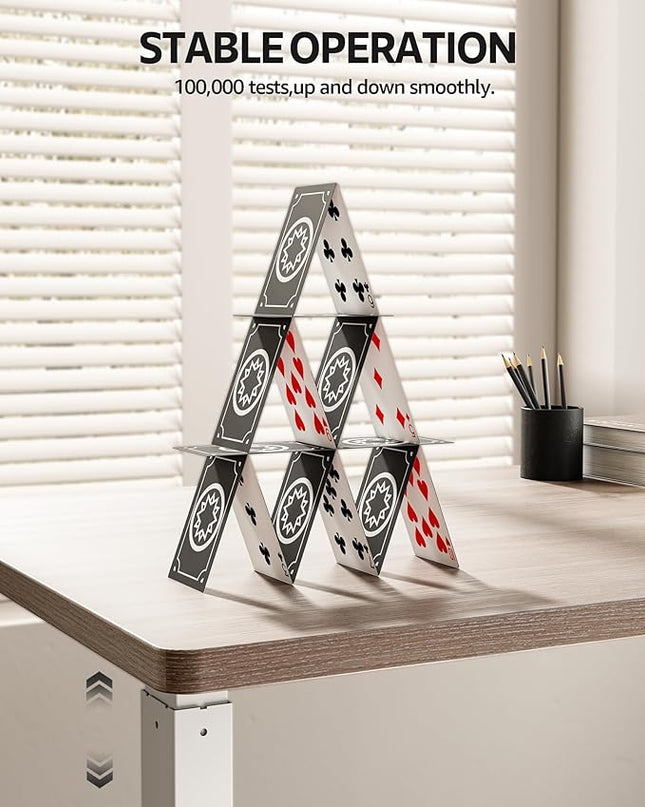 Electric Standing Desk Adjustable - 63 x 24 Inch Sit Stand up Desk with Cable Management - 3 Memory Preset Adjustable Height Desk Computer Home Office Desk - LeafyLoom