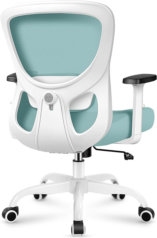 Office Chair Ergonomic Desk Chair with Adjustable Lumbar Support, Swivel Comfy Computer Chair Heavy Duty Executive Chair for Home Office - LeafyLoom