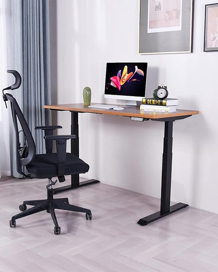 Fromann 55 x 27 inch Table Top for Adjustable Home Office Standing Desk Frames (Light Wood) - LeafyLoom