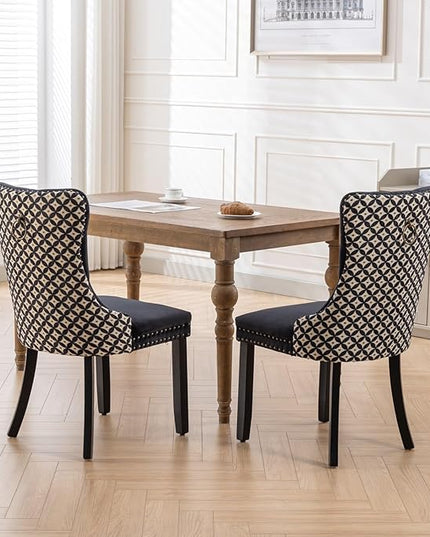 NicBex Haerin-SD-00089-LWJ Dining Chairs, 25.5"x19.7"x37.4", Black - LeafyLoom