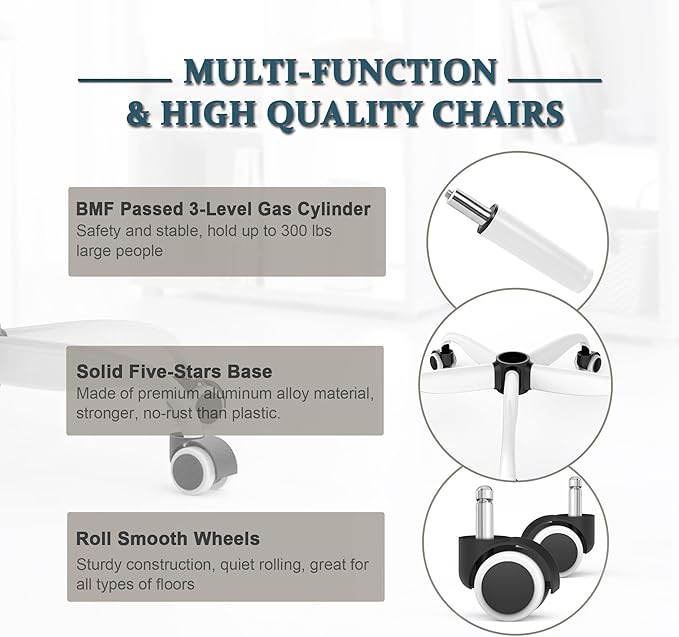 Mimoglad Office Chair, High Back Ergonomic Desk Chair with Adjustable Lumbar Support and Headrest, Swivel Task Chair with flip-up Armrests for Guitar Playing, 5 Years Warranty (Classic, Yellow) - LeafyLoom