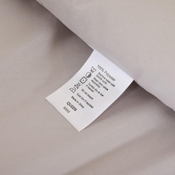 ROSGONIA Comforter Full Size for Girls Boys Teens Linen Grey,3pcs(1 Gray Comforter & 2 Pillowcases) Lightweight Dorm Bedding Full Size Comforter - LeafyLoom
