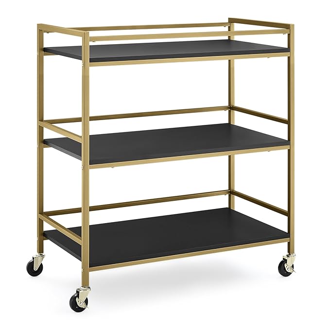Delta Children Jade Changing Table/Cart, Ebony Melamine/Bronze - LeafyLoom