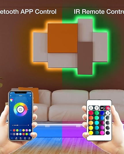 PHOPOLLO Bluetooth Led Strip Lights 50ft 5050 RGB Color Changing LED Lights for Bedroom, Kitchen Decoration, App Control and Music Sync. Phopollo