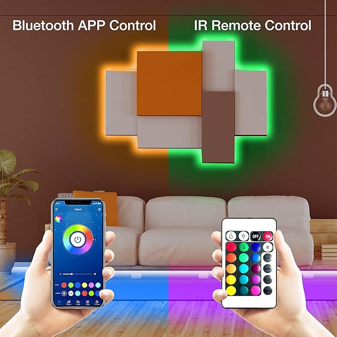 PHOPOLLO Bluetooth Led Strip Lights 50ft 5050 RGB Color Changing LED Lights for Bedroom, Kitchen Decoration, App Control and Music Sync. Phopollo