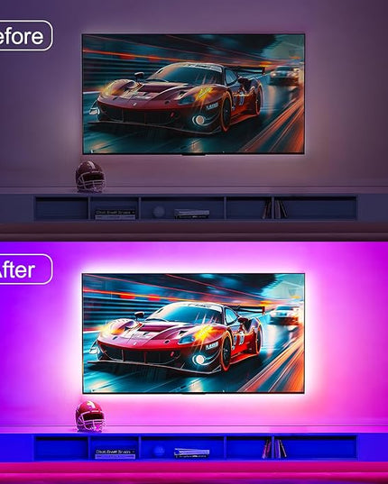 Nexillumi LED Lights for TV, 13.2ft TV LED Backlight for 32-65 Inch, RGB LED Strip Lights Behind TV, APP Remote Control Music Sync TV Led Lights for Bedroom Nexillumi
