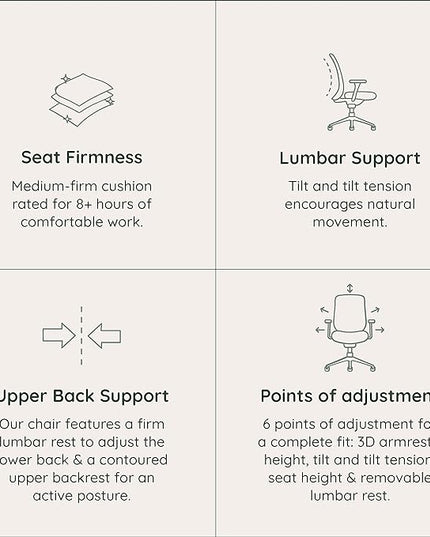 Branch Verve Chair - High Performance Executive Office Chair with Contoured Seat Back and Adjustable Lumbar Rest - High Density Foam Cushion with Aluminum Base - Up to 275 lbs - Galaxy - LeafyLoom