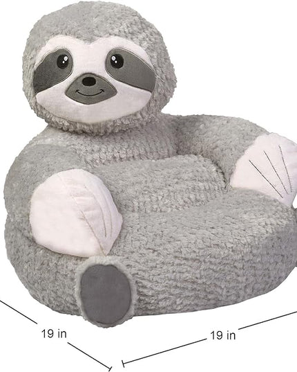Trend Lab Sloth Toddler Chair Plush Character Kids Chair Comfy Furniture Pillow Chair for Boys and Girls, 21 x 19 x 19 inches - LeafyLoom