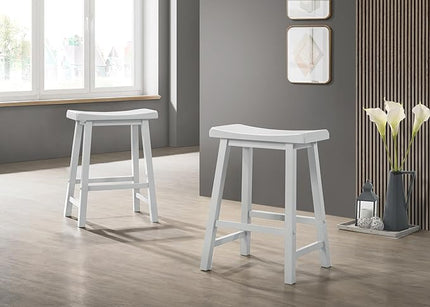NicBex Kitchen Table for 2 Dining Room Table Set 47" Small Space Counter Height Dining Table with Cabinet, Drawer and 2 Ergonomic Counter Stools for Kitchen, White+Oak - LeafyLoom