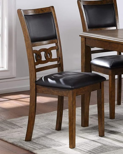 New Classic Furniture Gia Dining Chairs, Set of 2, Brown - LeafyLoom