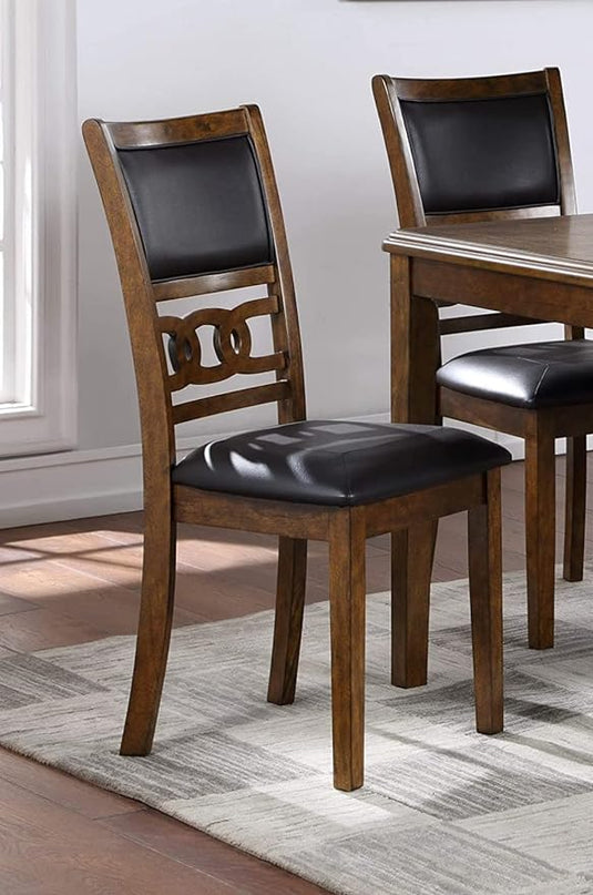 New Classic Furniture Gia Dining Chairs, Set of 2, Brown - LeafyLoom