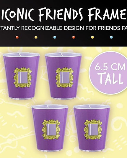 Paladone Friends TV Show Shot Glasses - Set of 4 - Monica's Door Photo Frame Friends TV Show Gifts - LeafyLoom