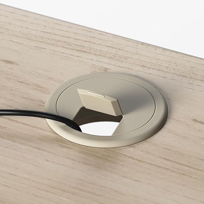 Bush Business Furniture Move 60 Series 60W x 30D Electric in Natural Elm with Silver Base, Ergonomic Sit-Stand Computer Table for Home and Professional Office - LeafyLoom