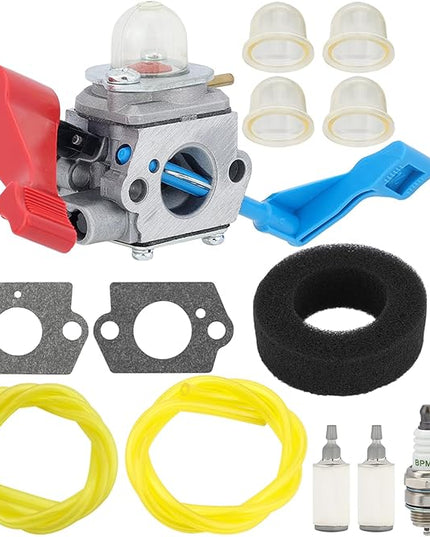 C1U-W12A Carburetor for Poulan FL1500 FL1500LE Leaf Blower C1U-W12B 530071629 with Air Filter Repower Kit - LeafyLoom