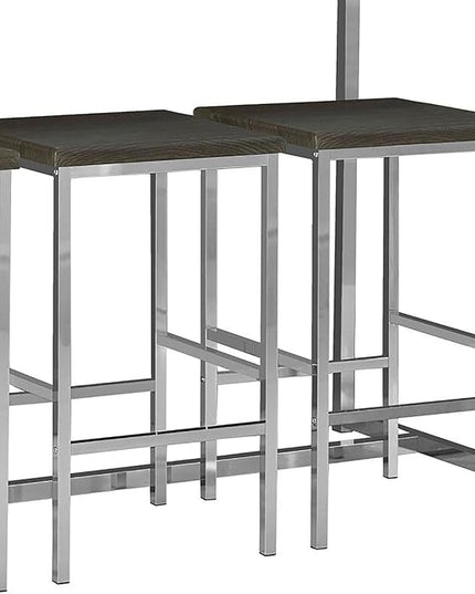 NicBex Kitchen Table Chairs Set of 4 Dining Table Set Modern Design Kitchen Dining Table, Pub Table, Dining Table Set with 3 Stools for Kitchen, Apartment, Easy Assembly, Brown - LeafyLoom