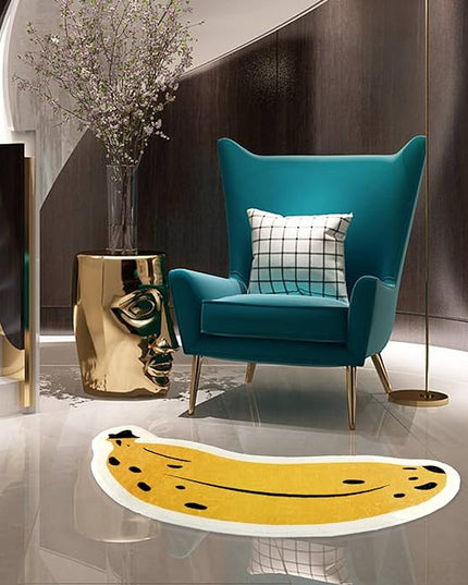 Banana Bath Rugs for Bathroom Non Slip Super Absorbent Bath Mat for Floor Bathmats Washable Yellow Cartoon Bathrugs Carpet Soft Shower Tub Rugs Thick Kitchen Doormat Home Decor 17.7x39.4inch/45x100cm - LeafyLoom