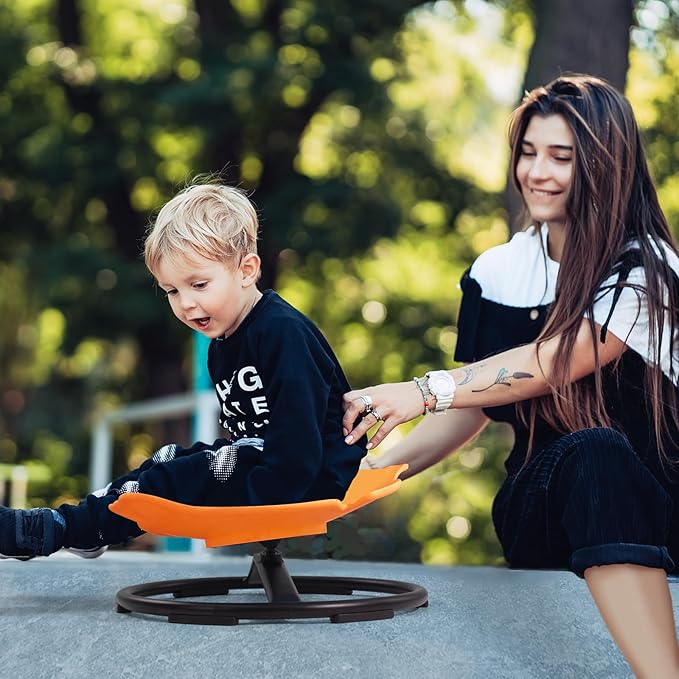 Autism Sensory Products Kids Swivel Chair Spinning Seat for Kids Sensory Sit and Spin Toys for Kids 5-7 Sensory Spinning Chair for Autistic Kids Outdoor Indoor Play - LeafyLoom