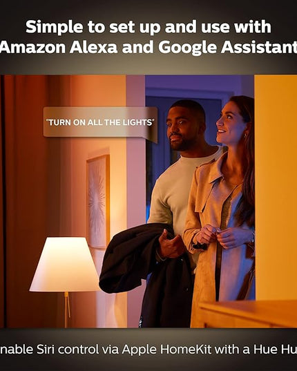 Philips Hue Flourish Smart Table Lamp, White- White and Color Ambiance LED Color-Changing Light- 1 Pack - Control with Hue App- Compatible with Alexa, Google Assistant, and Apple Homekit PhilipsHue