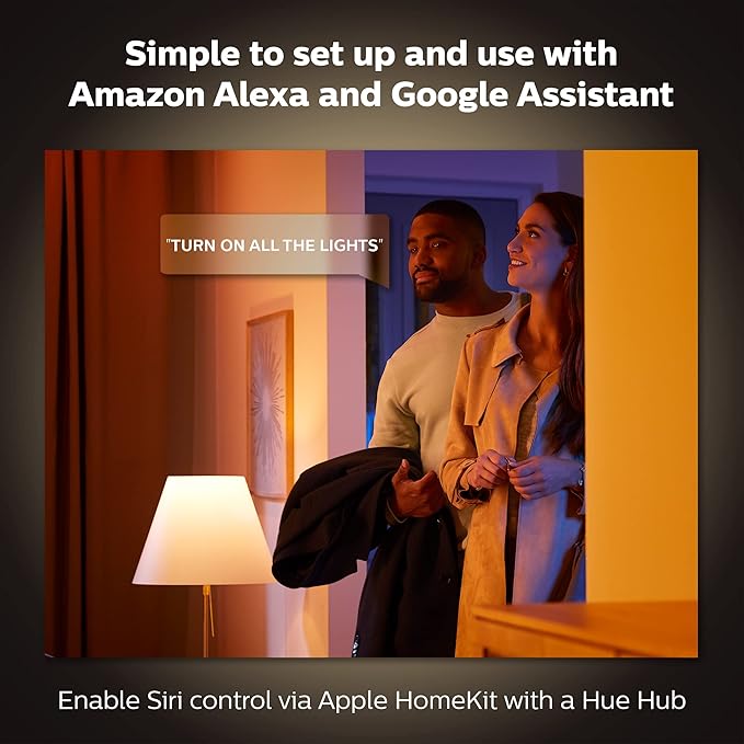 Philips Hue Flourish Smart Table Lamp, White- White and Color Ambiance LED Color-Changing Light- 1 Pack - Control with Hue App- Compatible with Alexa, Google Assistant, and Apple Homekit PhilipsHue