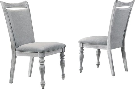 NicBex Haerin-SD-00171-LWJ Dining Chairs, 18"x20"x39", Rustic White - LeafyLoom