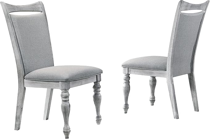 NicBex Haerin-SD-00171-LWJ Dining Chairs, 18"x20"x39", Rustic White - LeafyLoom