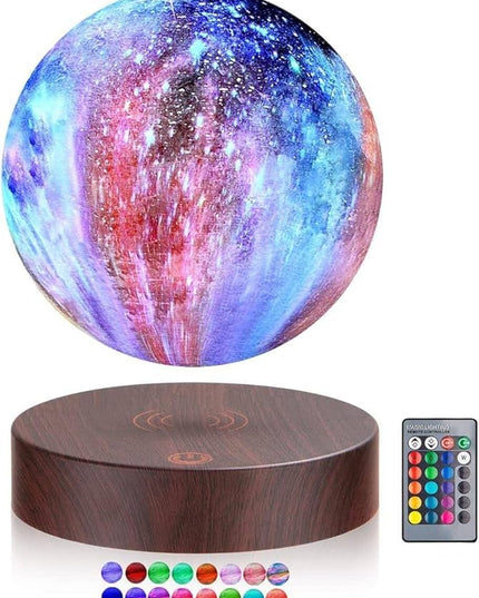 VGAzer Levitating Moon Lamp Floating and Spinning in Air Freely with 16 Colors LED Galaxy Moon Lamp Lights,Unique Gift & Decorative Lamp for Kids Lover Friends - LeafyLoom