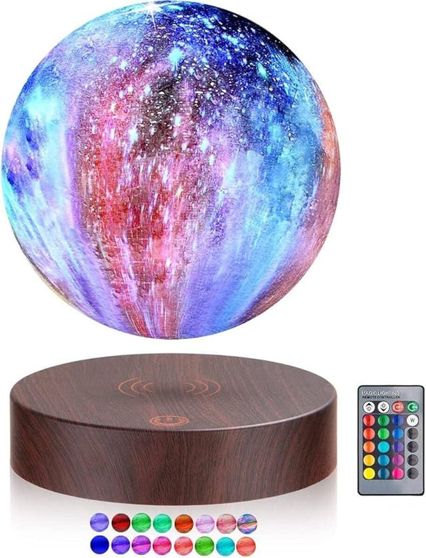 VGAzer Levitating Moon Lamp Floating and Spinning in Air Freely with 16 Colors LED Galaxy Moon Lamp Lights,Unique Gift & Decorative Lamp for Kids Lover Friends - LeafyLoom
