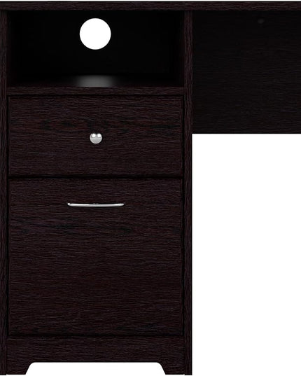 Bush Furniture Cabot 72W Computer Desk with Drawers in Espresso Oak - LeafyLoom
