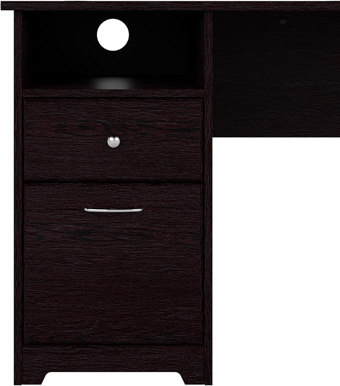 Bush Furniture Cabot 72W Computer Desk with Drawers in Espresso Oak - LeafyLoom