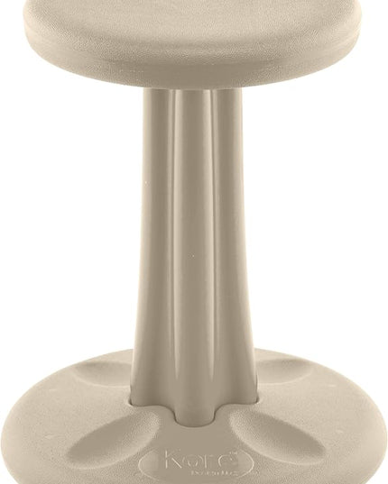 Kore Kids Junior Wobble Chair - Flexible Seating Stool for Classroom, Elementary School, ADD/ADHD - Made in The USA - Junior- Age 8-9, Grade 3-4, Sand Dollar (16in) - LeafyLoom