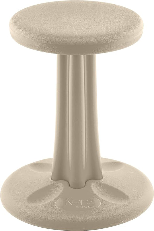 Kore Kids Junior Wobble Chair - Flexible Seating Stool for Classroom, Elementary School, ADD/ADHD - Made in The USA - Junior- Age 8-9, Grade 3-4, Sand Dollar (16in) - LeafyLoom