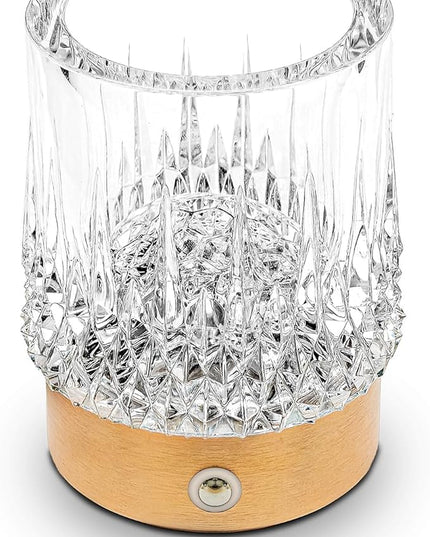 KOSTA Crystal Table Lamp Premium Vase Rechargeable Crystal Vase Lamp Heavy Handmade Modern Vases for Decor Home Bedroom Kitchen Office Living Room Birthday Gift - LeafyLoom