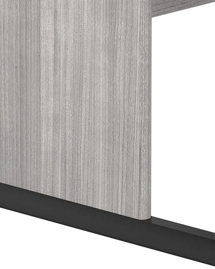Bush Business Furniture Studio A 72W Computer Desk in Platinum Gray, 6 Foot Gaming and Work Table for Home or Professional Office - LeafyLoom