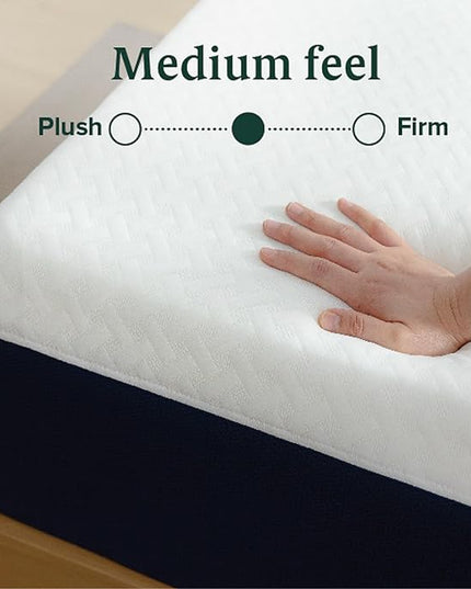 ZINUS 10 Inch Cooling Comfort Hybrid Mattress [New Version], King, Fiberglass Free, Medium Firm Feel, Motion Isolation, Certified Safe Foams & Fabric, Mattress in A Box - LeafyLoom