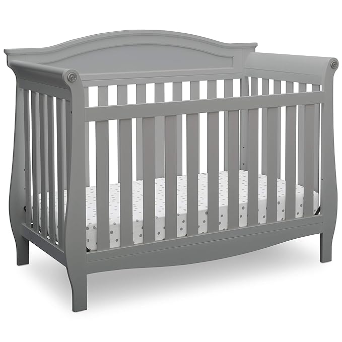 Delta Children Lancaster 4-in-1 Convertible Baby Crib, Grey - LeafyLoom