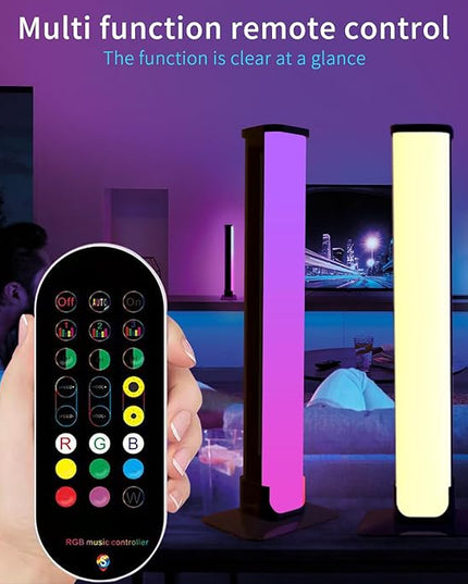 RGB Light Bar Gaming Lights RGB Backlights with Scene Modes and Music Modes for Gaming Pictures PC TV LED Lights for Gaming Desk Lights Bedroom Ambient Lighting - LeafyLoom