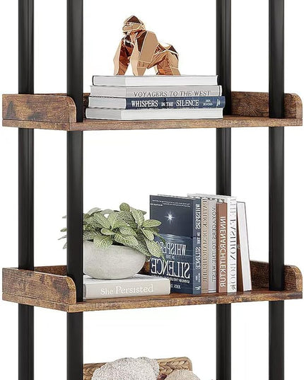 Bookcase 4 Tier Bookshelf, Vintage Small Bookshelf for Small Spaces, Wooden Book Shelf Small Bookcase for Living Room Bedroom - LeafyLoom