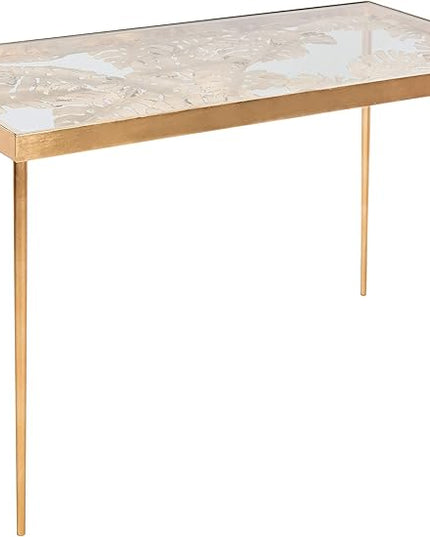 Safavieh Home Office Leilani Gold Leaf Palm Leaf Desk - LeafyLoom