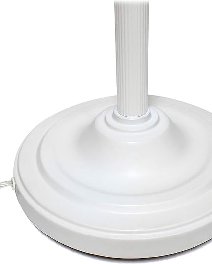 Elegant Designs LF2003-WHT 2 Light Mother Daughter Marble Glass Floor Lamp, White - LeafyLoom