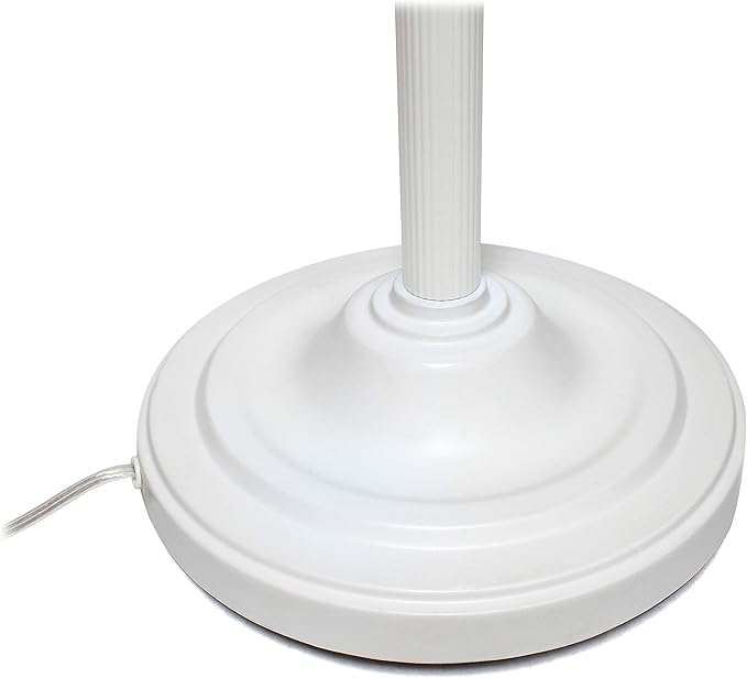 Elegant Designs LF2003-WHT 2 Light Mother Daughter Marble Glass Floor Lamp, White - LeafyLoom