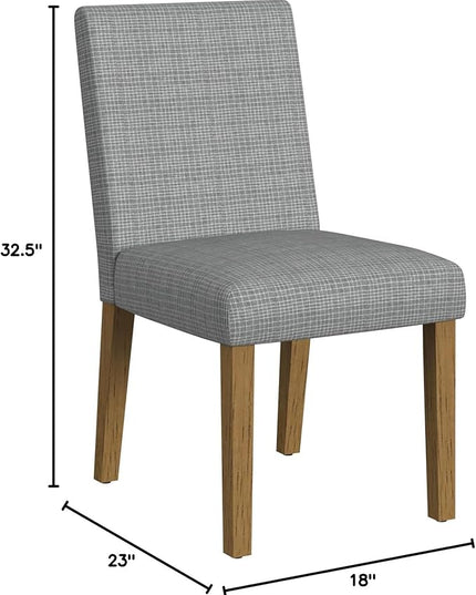 HomePop Classic Upholstered Parsons Dining Chairs, Single Pack, Gray - LeafyLoom
