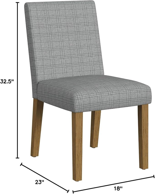 HomePop Classic Upholstered Parsons Dining Chairs, Single Pack, Gray - LeafyLoom