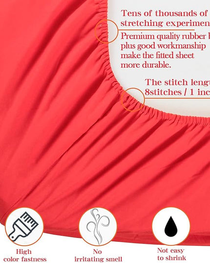 NTBAY Toddler Bedding Set - 4 Piece Soft and Breathable Crib Bedding Set for Boys and Girls, Includes Quilted Comforter, Fitted Sheet, Flat Top Sheet and Envelope Pillowcase, Wine Red - LeafyLoom