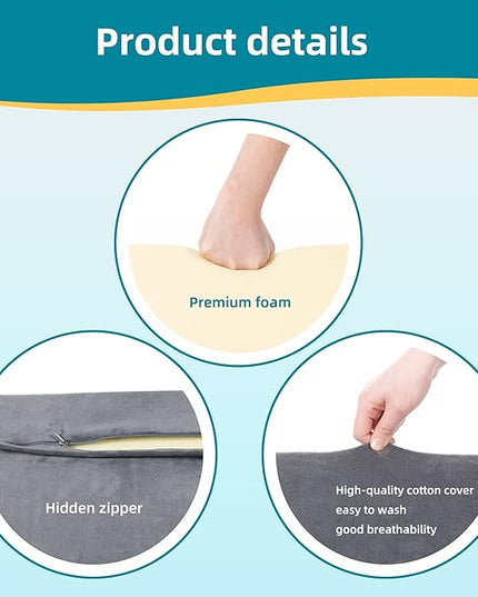 Bed Wedges & Body Positioners for Elderly (3 in 1),40 Degree Triangle Wedges for Bed Positioning,Triangle Pillow for After Surgery, Wedges for Bedsores,Wedge Pillow for Positioning - LeafyLoom
