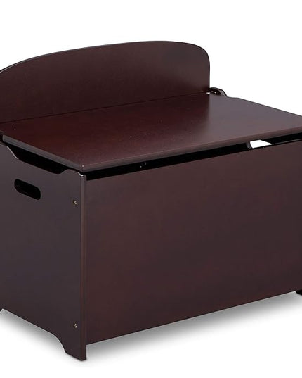 Delta Children MySize Deluxe Toy Box, Dark Chocolate - LeafyLoom