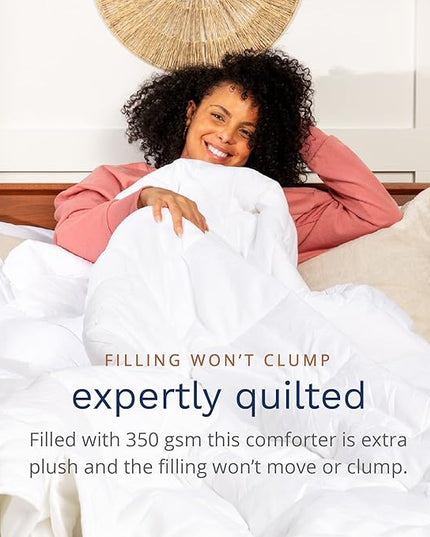 ViscoSoft Queen/Short Queen Microfiber All Seasons Down Alternative Comforter - Cooling Breathable Premium Soft Reversible Microfiber Duvet Blanket - LeafyLoom